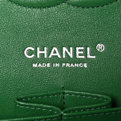 Chanel Caviar Quilted Medium Double Flap Green 6 of 10