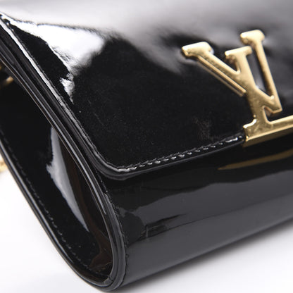 Louis Vuitton Patent Louise PM Chain Clutch Black 8 of 10