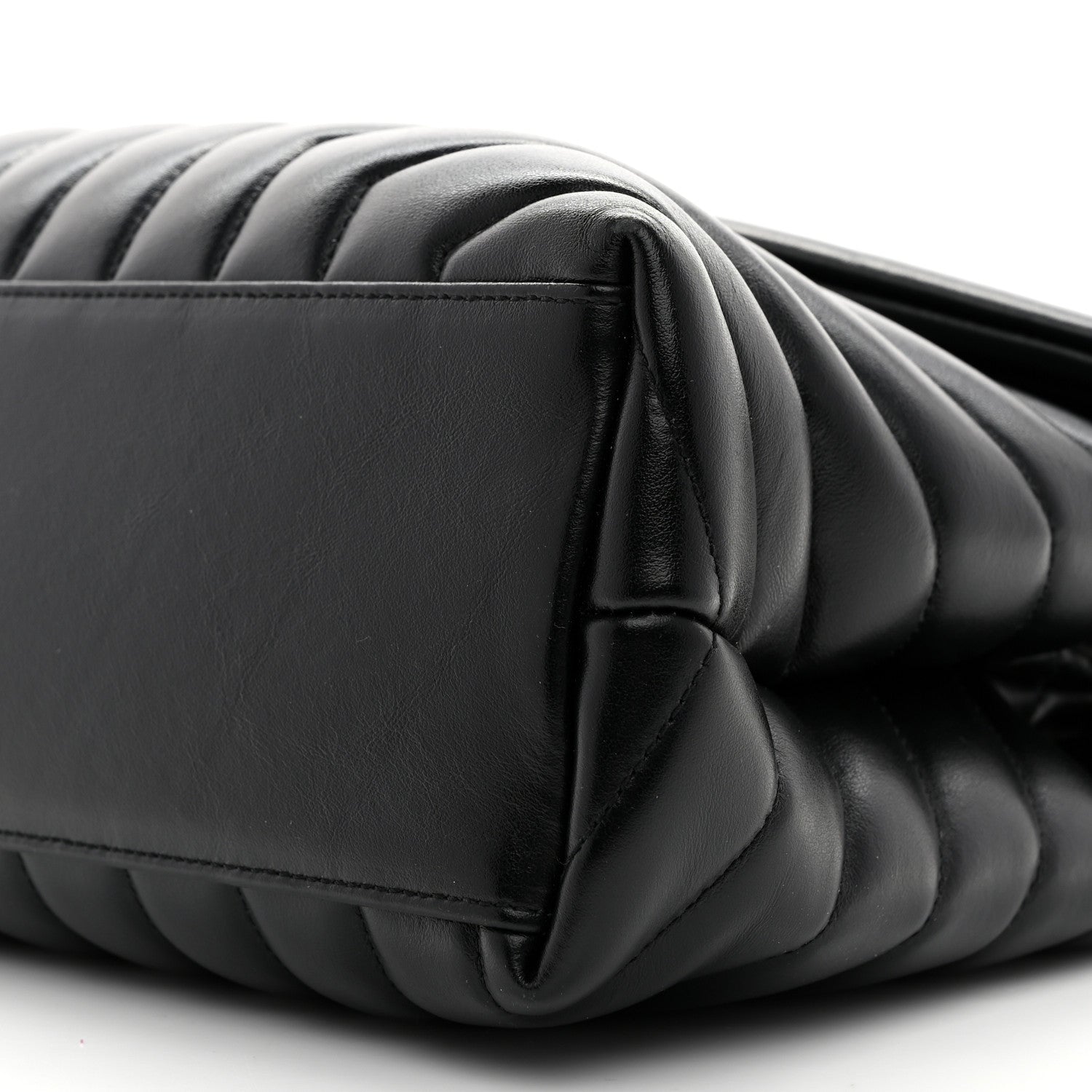 Saint Laurent Calfskin Y Quilted Monogram Monochrome Medium Loulou Chain Satchel Black 12 of 14