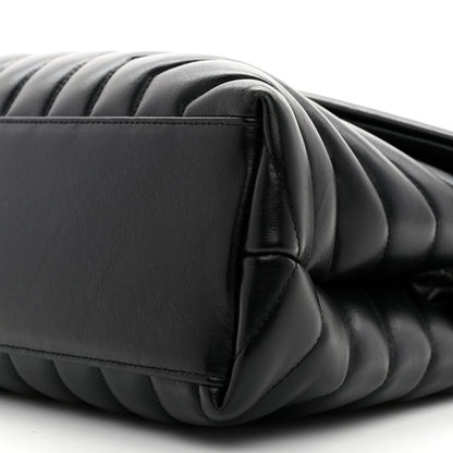 Saint Laurent Calfskin Y Quilted Monogram Monochrome Medium Loulou Chain Satchel Black 12 of 14