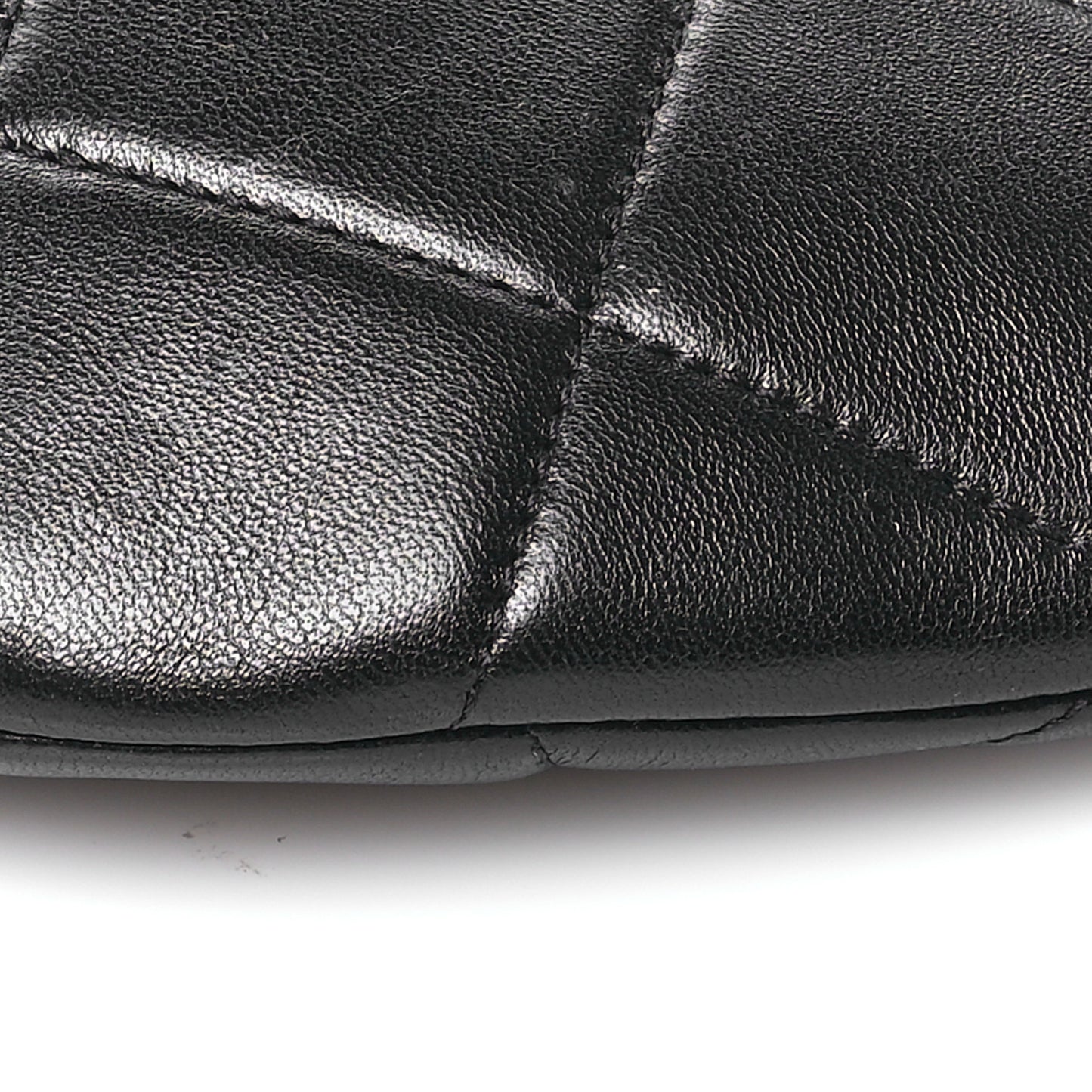 Lambskin Enamel Quilted Waist Bag Black