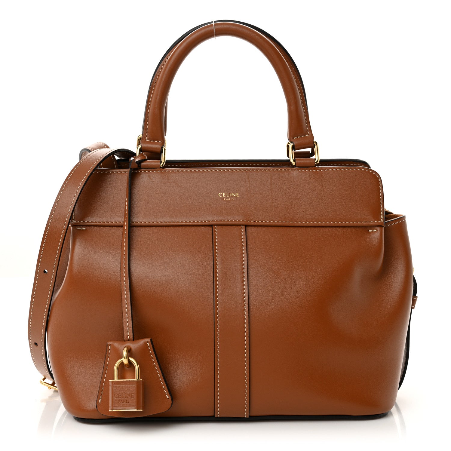 Celine Calfskin Small Cabas De France Tan 1 of 9