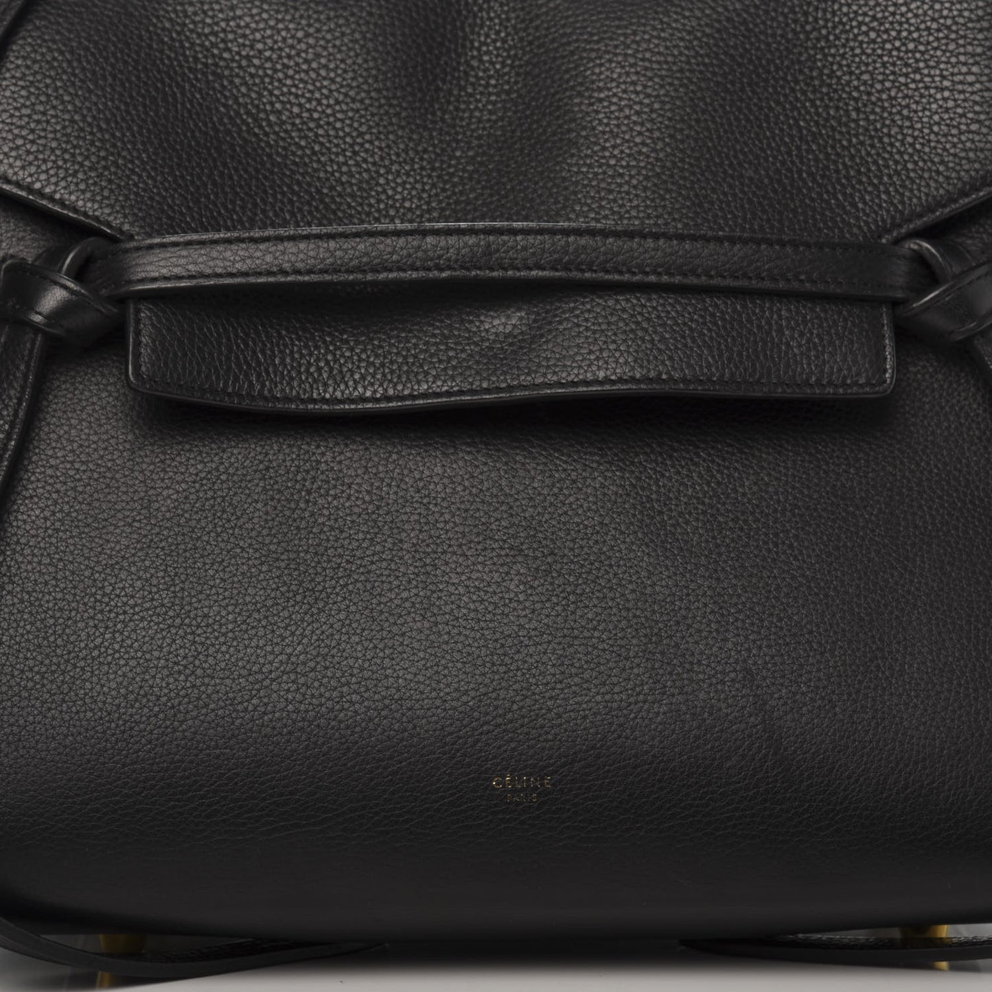 Drummed Calfskin Mini Belt Bag Black
