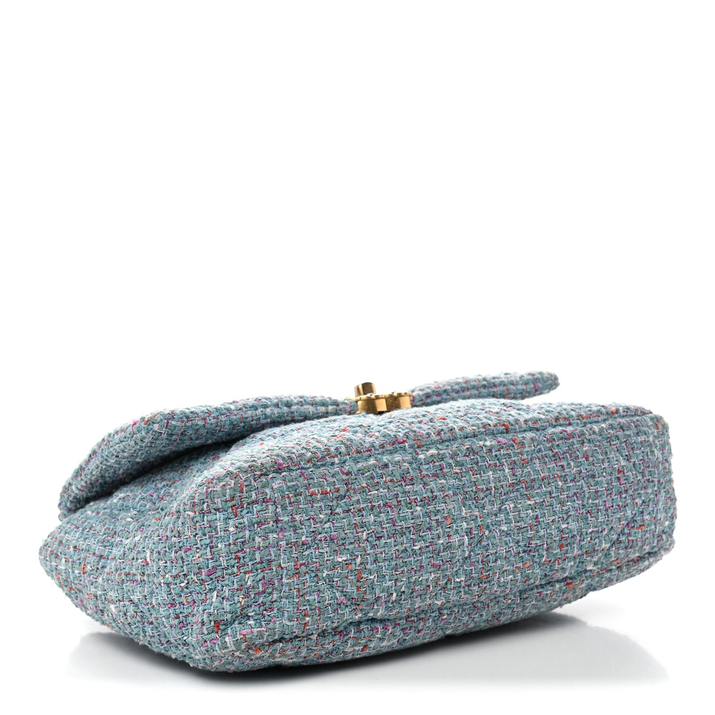Tweed Quilted Large Chanel 19 Flap Blue Multicolor