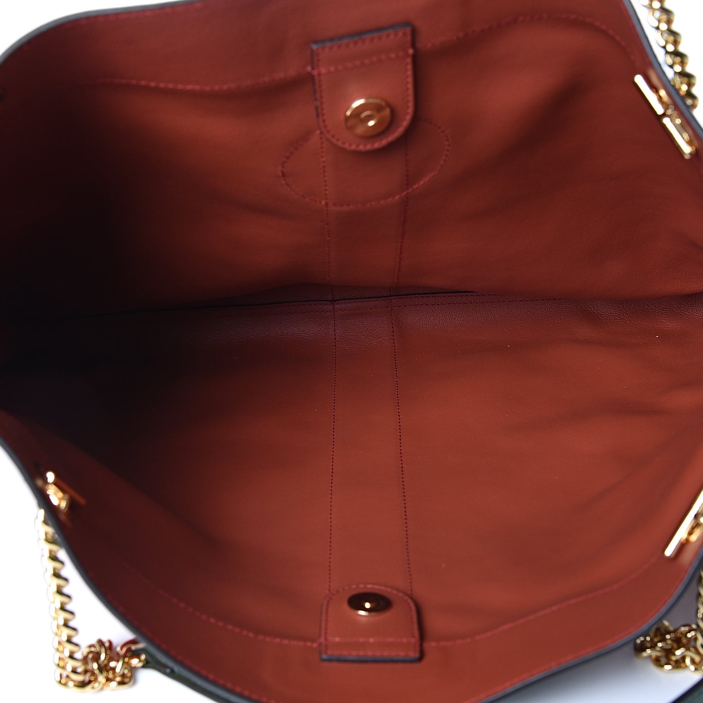 Suede Calfskin Large Rajah Chain Tote Hibiscus Red Green
