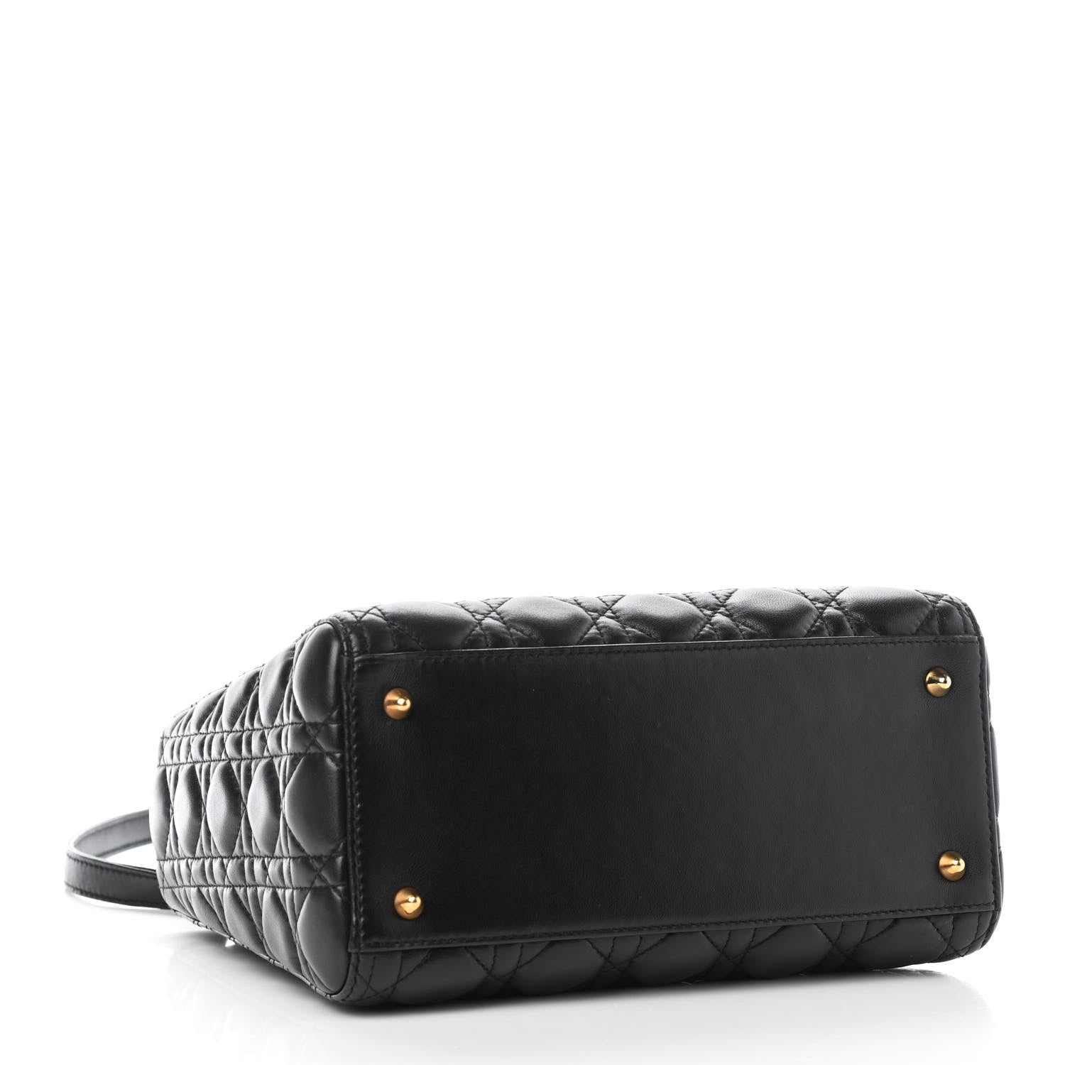 Christian Dior Lambskin Cannage Medium Lady Dior Black 3 of 4
