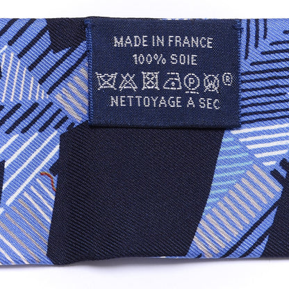 Hermes Silk Cavalcadour Morning Twilly Marine Tabac Blue Jean 3 of 4