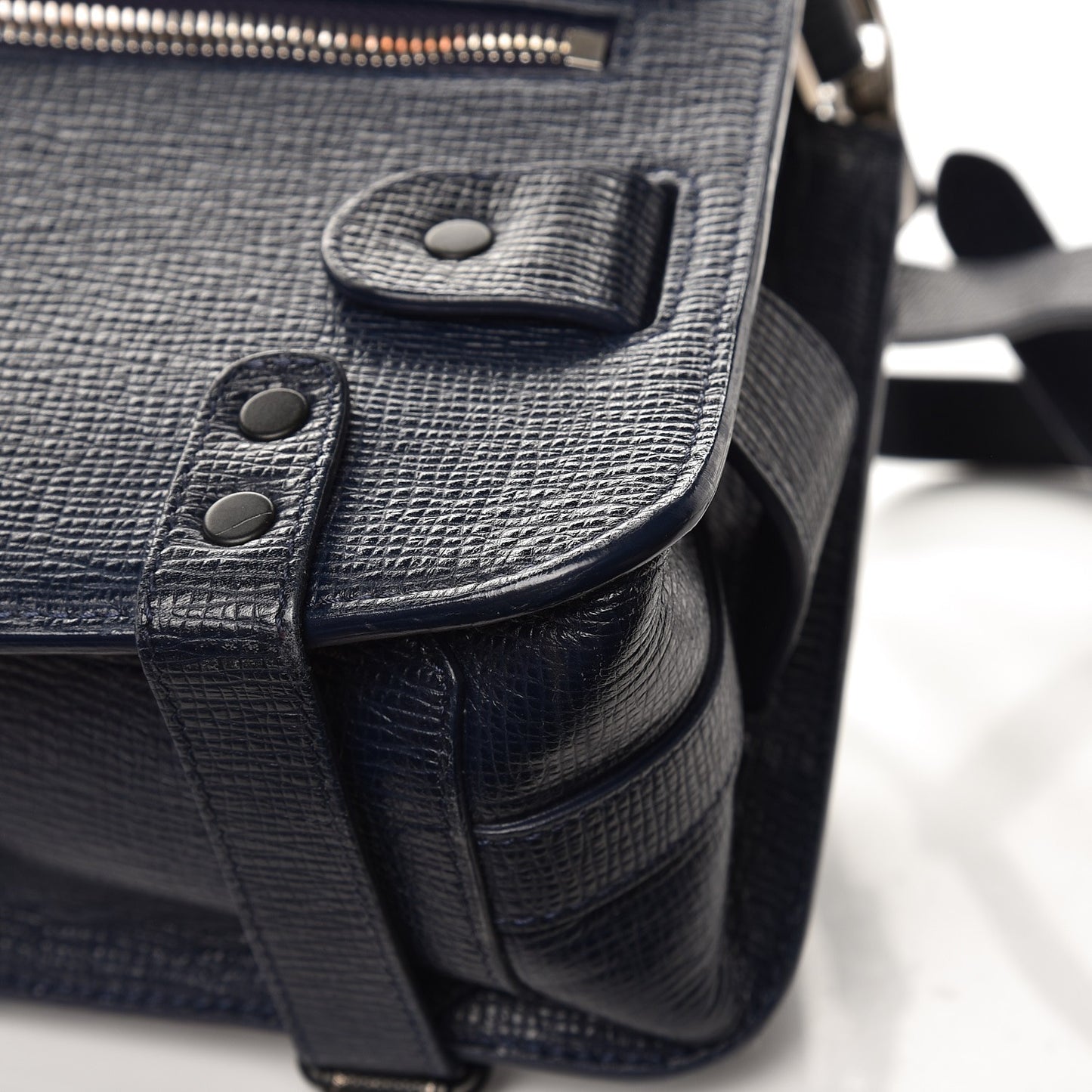 Linosa Calfskin PS11 Classic Shoulder Bag Navy