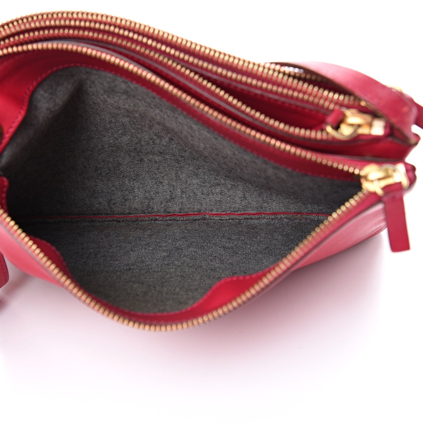 Lambskin Large Trio Crossbody Bag Red