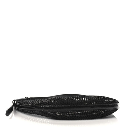 Alaia Net Patent Calfskin One Piece Demi Lune Black 4 of 9