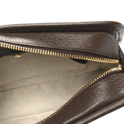 Gucci Monogram Jumbo GG Textured Dollar Calfskin Web Mini Crossbody Bag Camel Ebony New Acero 5 of 10