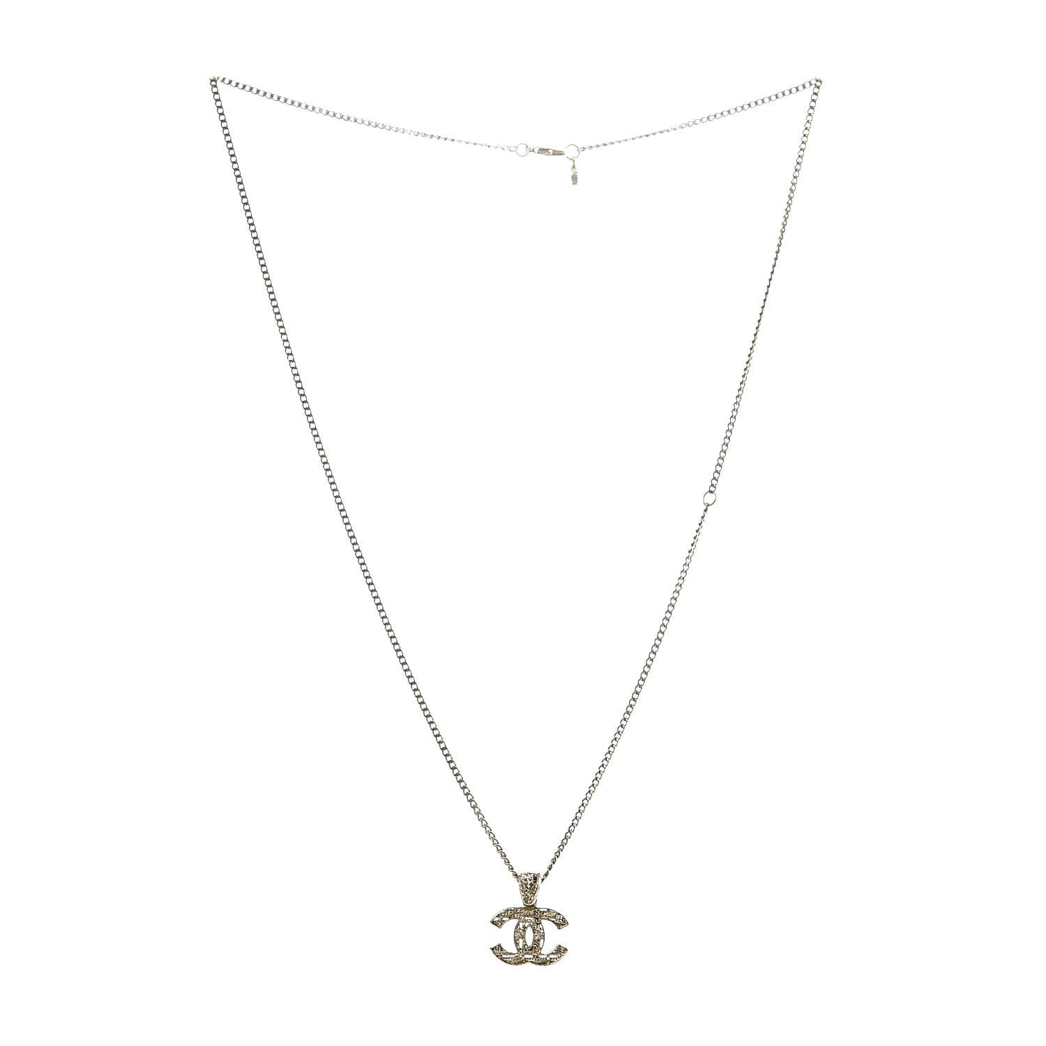 Chanel Tweed Effect CC Necklace Gold 3 of 6