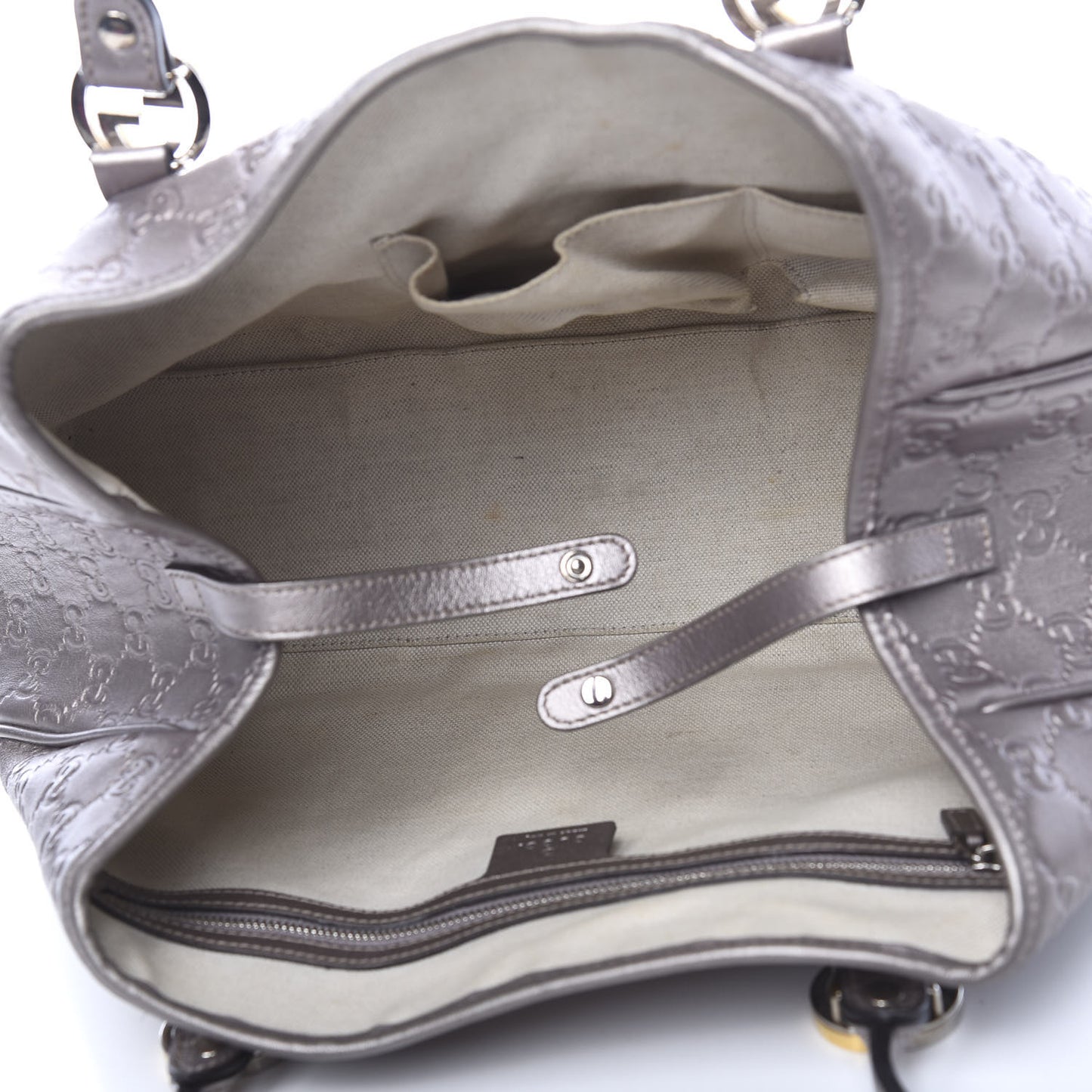 Metallic Guccissima Medium GG Twins Tote Mauve