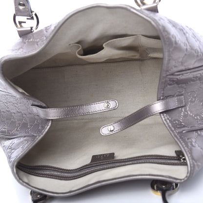 Gucci Metallic Guccissima Medium GG Twins Tote Mauve 4 of 15