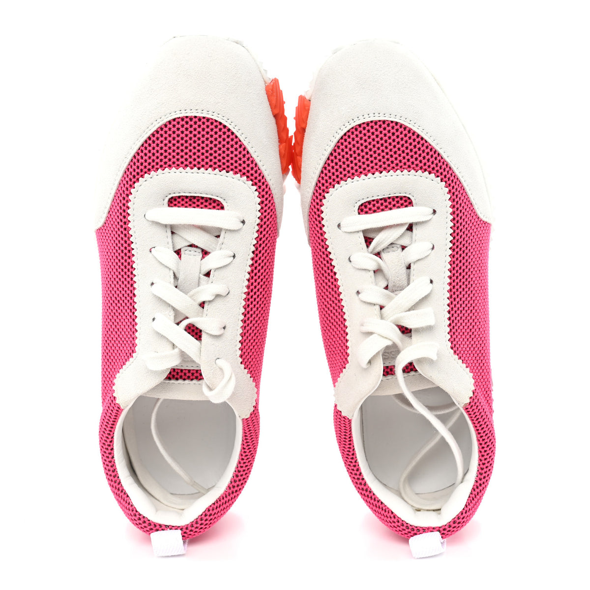 Air Mesh Suede Goatskin Bouncing Sneakers 38 39 Rose Vinicunca White