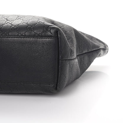 Gucci Guccissima Medium Zippered Shopping Tote Black 15 of 15
