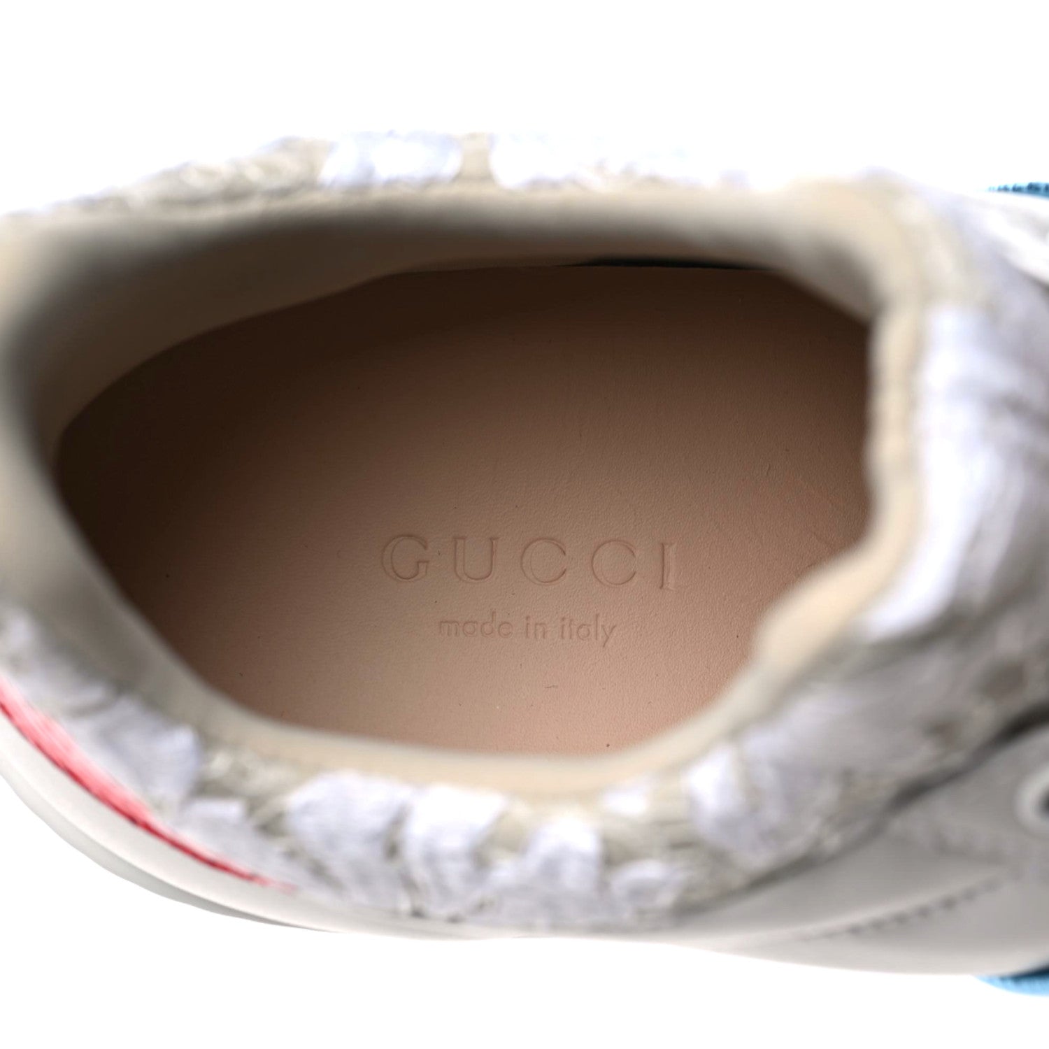 Gucci Calfskin Lace Ayers Sylvie Web New Womens Ace High Top Sneakers 34.5 White 8 of 9