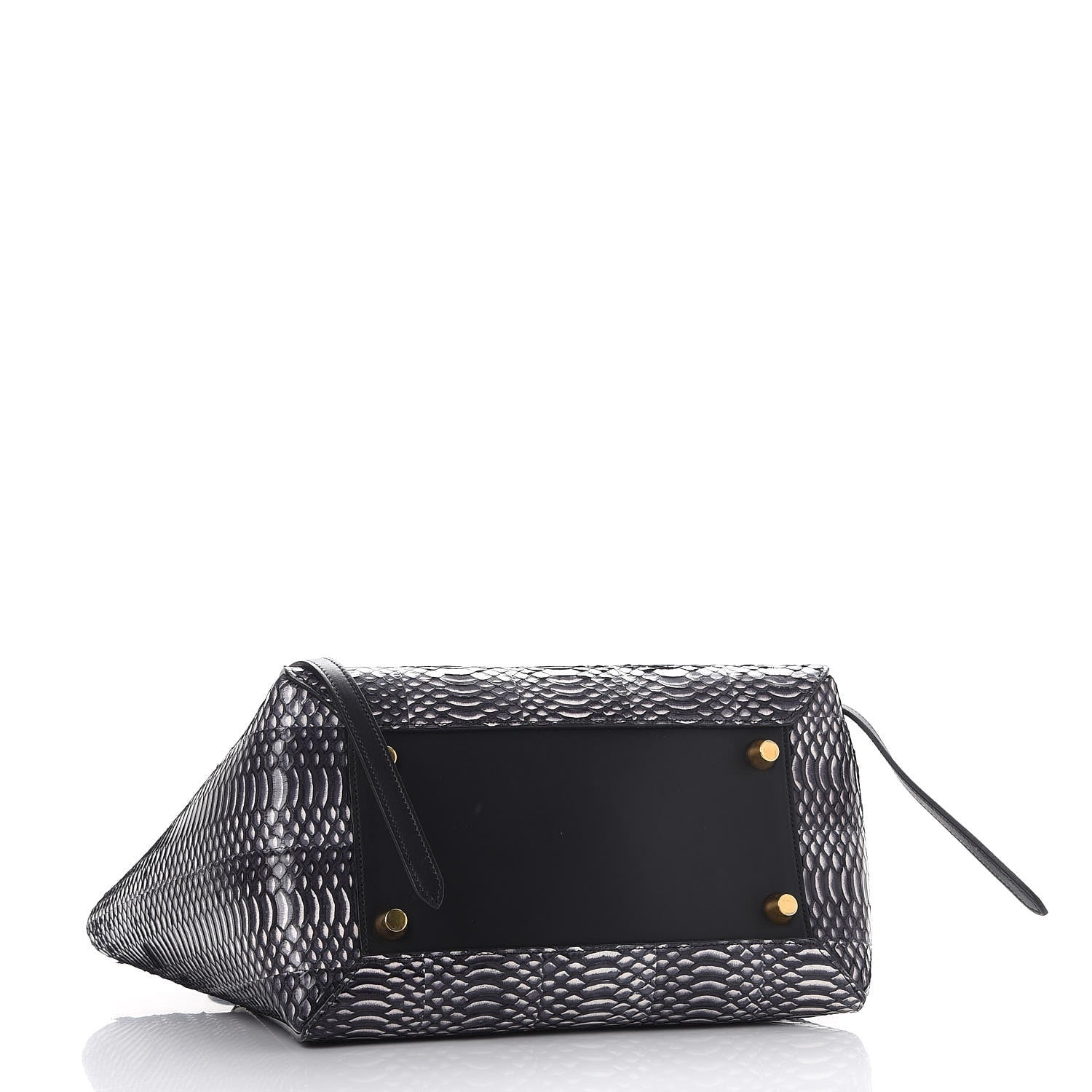Celine Watersnake Mini Belt Bag White Black 5 of 8