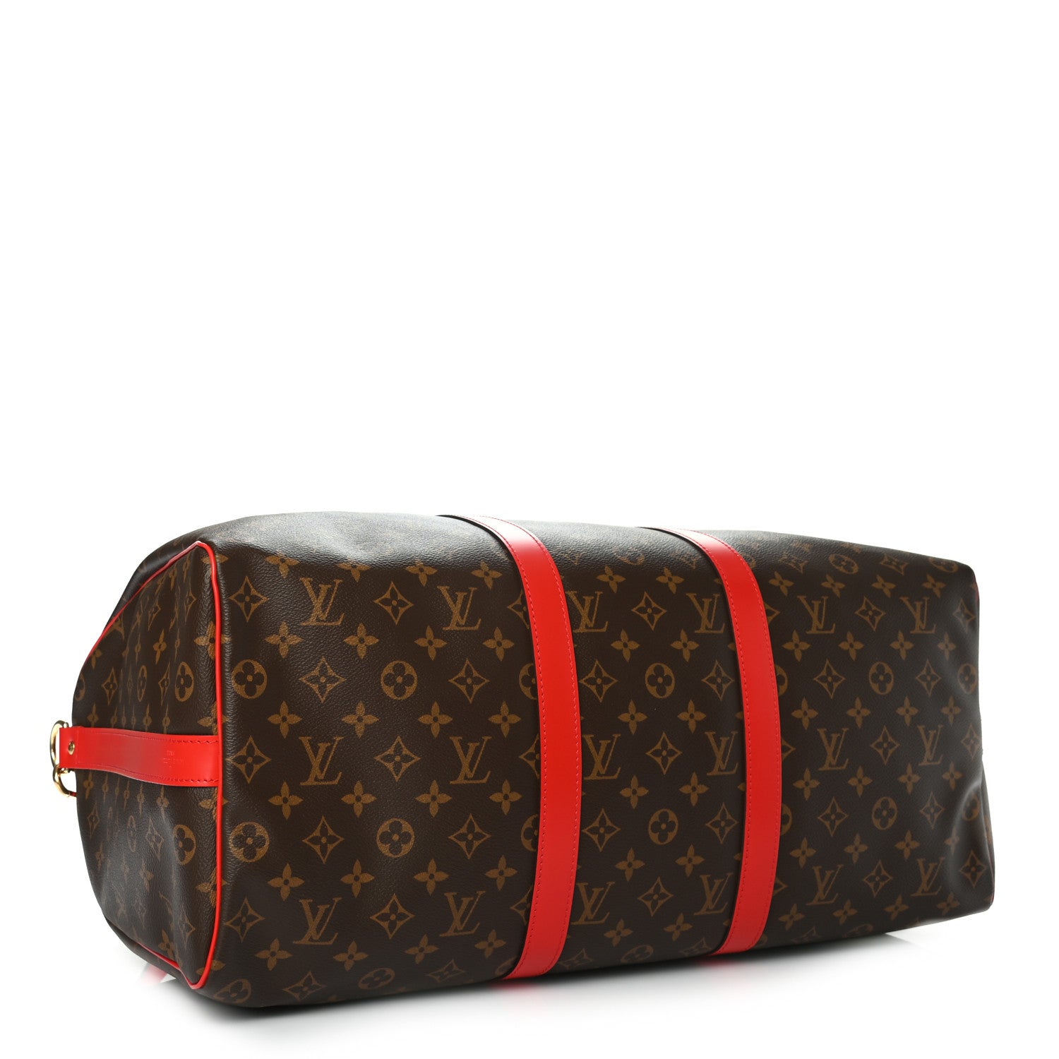 Louis Vuitton Calfskin Monogram Keepall Bandouliere 50 Coquelicot 4 of 9