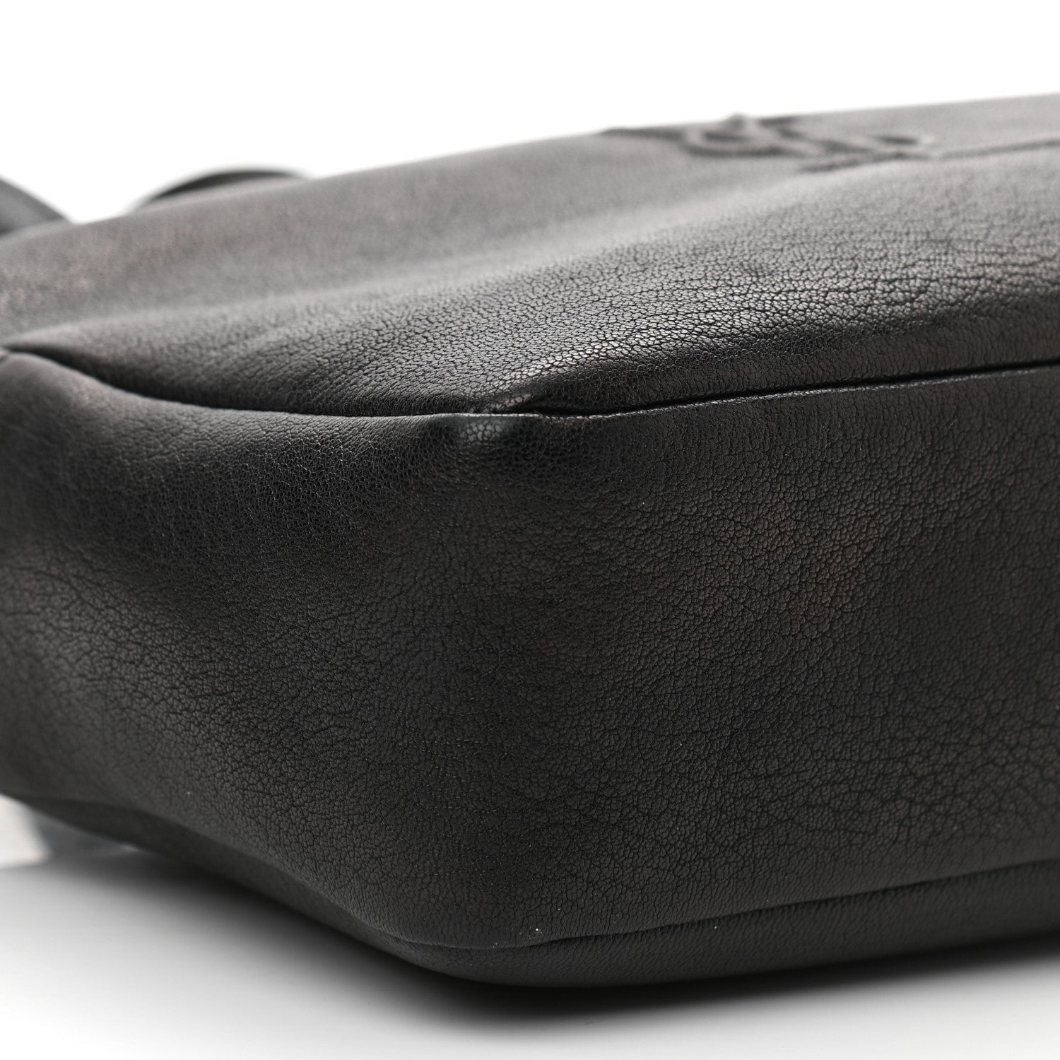 Saint Laurent Lambskin Monogram Embossed Small Lou Camera Bag Black 9 of 18