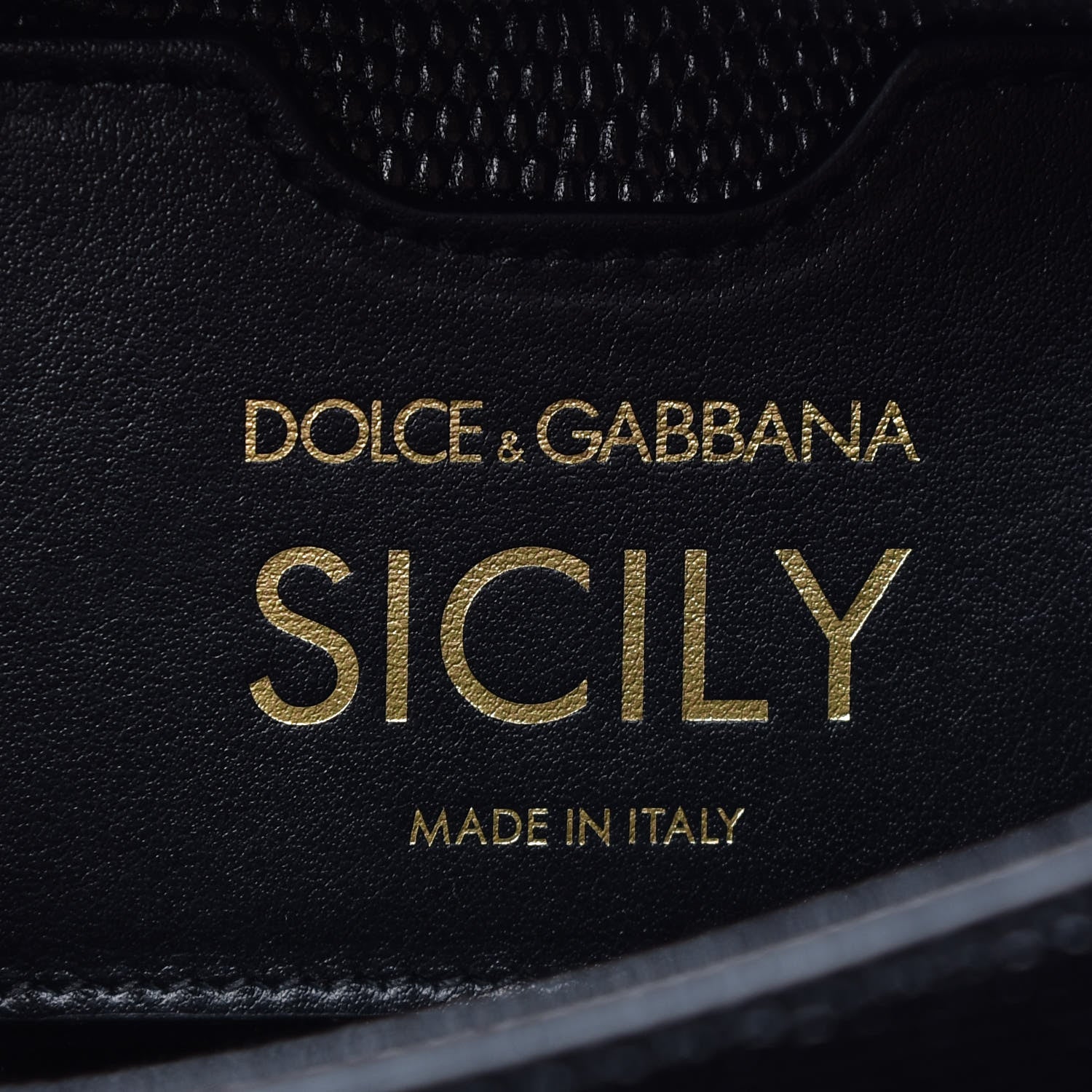 Dolce & Gabbana Calfskin Iguana Embossed Studded Medium Fashion Sinner Patch Miss Sicily Satchel Black 8 of 10