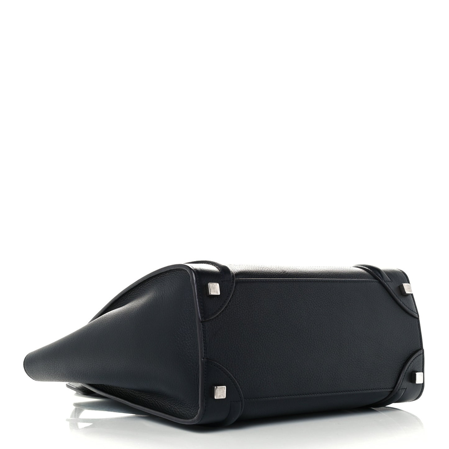 Drummed Calfskin Micro Luggage Black