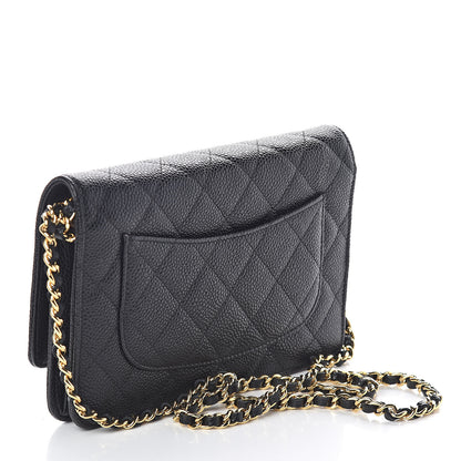Chanel Caviar Quilted Wallet On Chain WOC Black 3 of 11