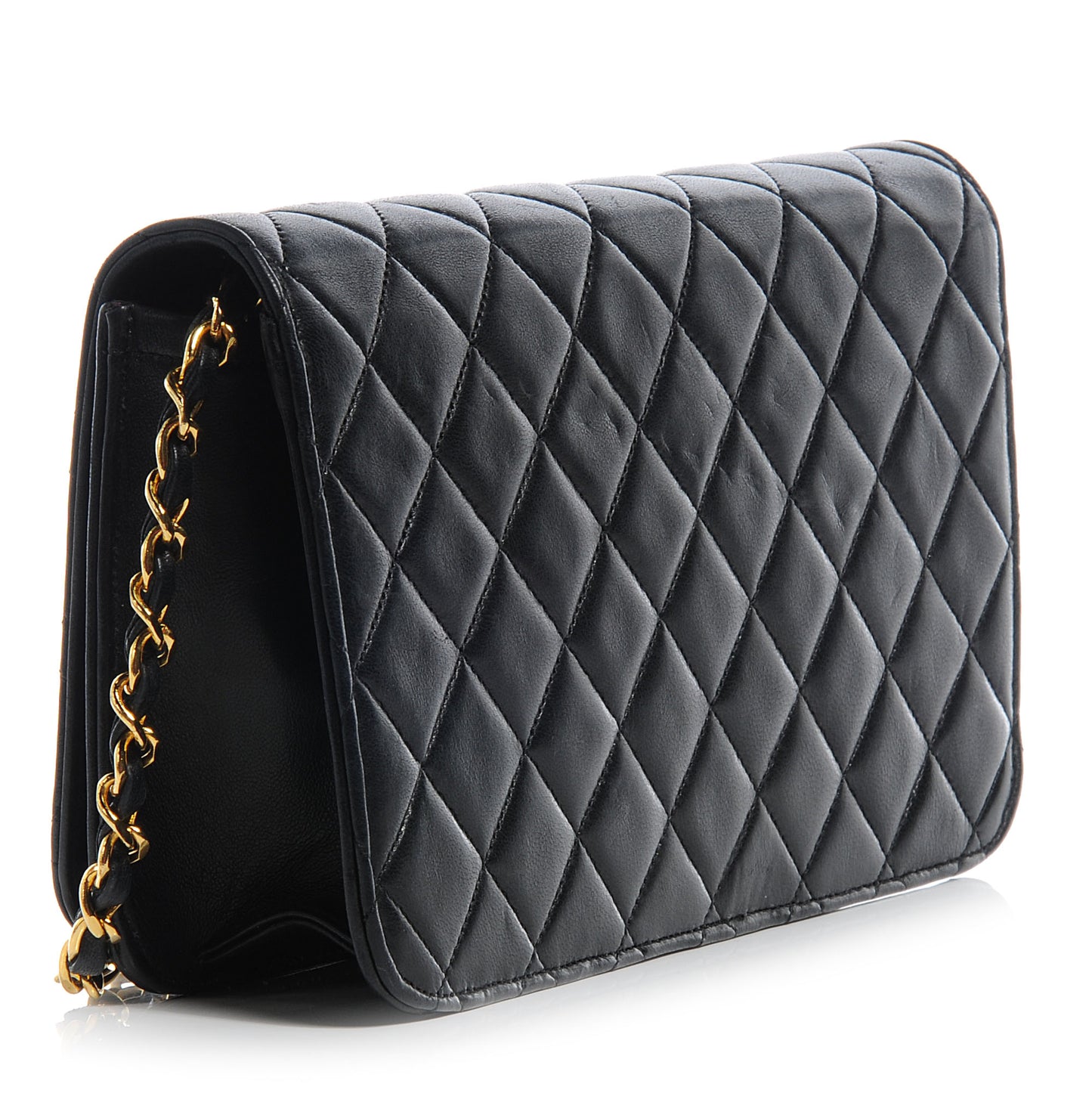 Lambskin Quilted Small Flap Black