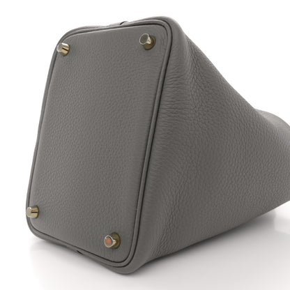 Hermes Taurillon Clemence Picotin Lock 18 PM Gris Meyer 10 of 11