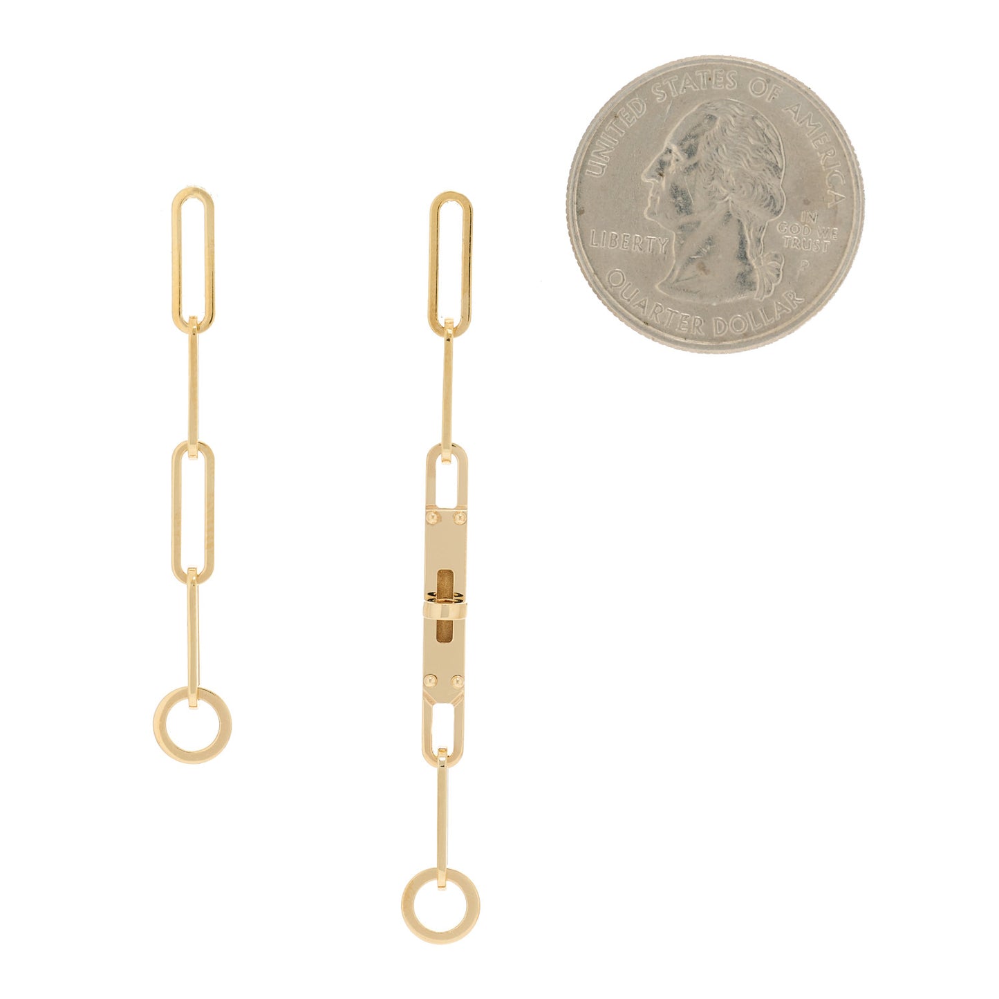 18K Yellow Gold TPM Kelly Chaine Earrings