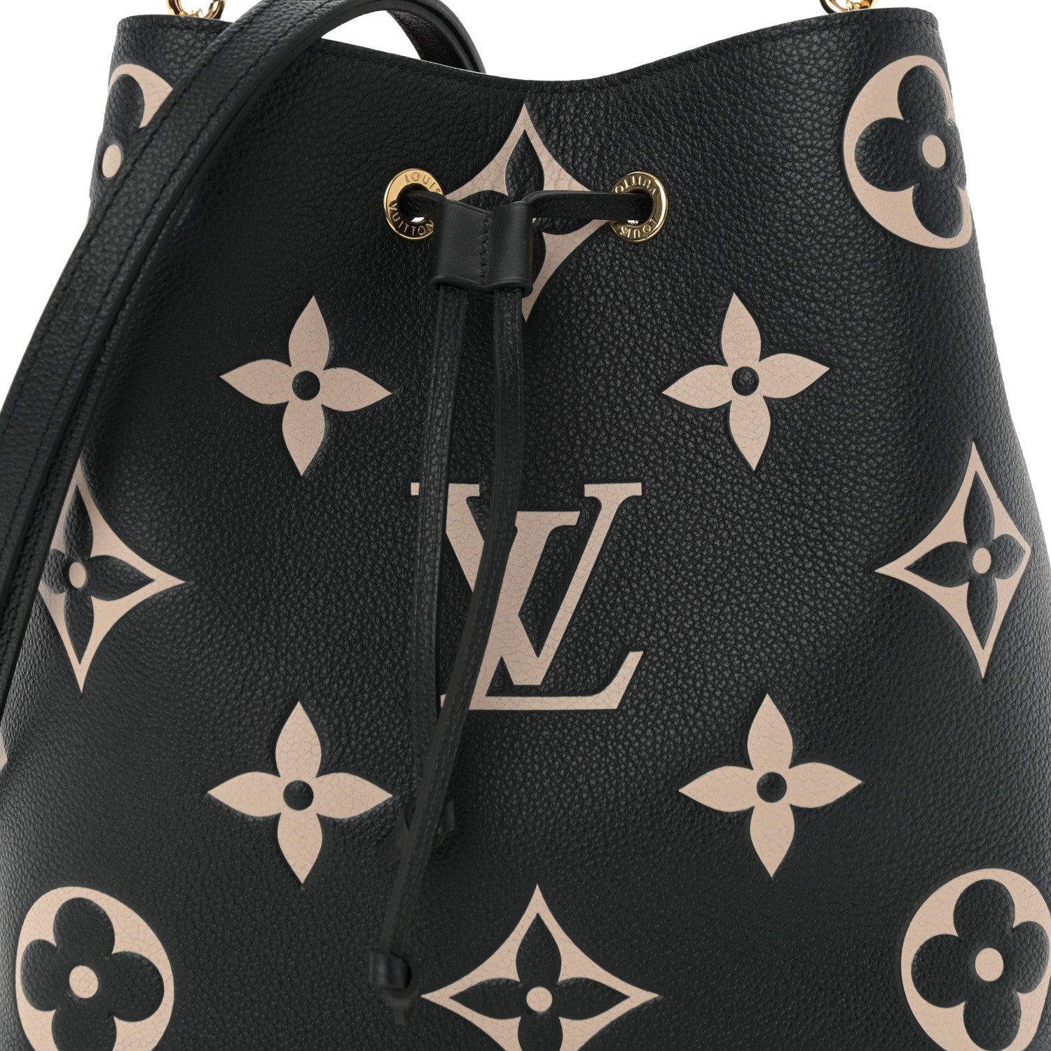 Louis Vuitton Empreinte Monogram Giant Neonoe MM Black Beige 7 of 9