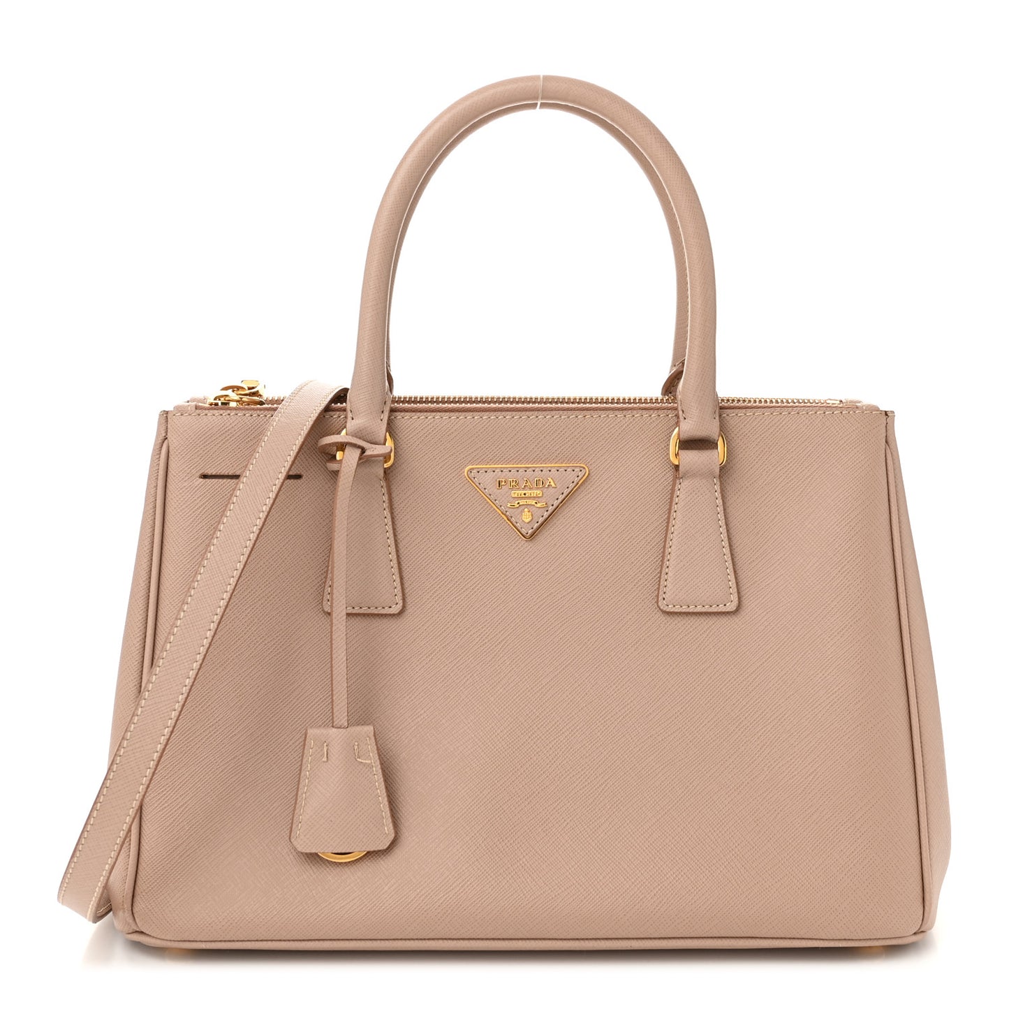 Saffiano Small Galleria Double Zip Tote Cammeo