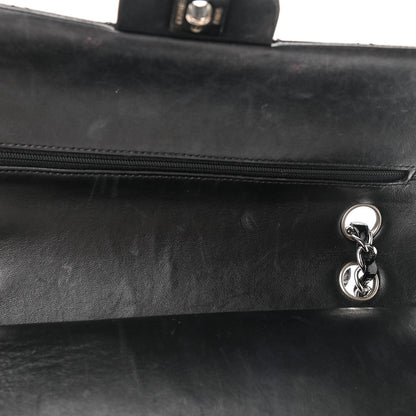 Chanel Distressed Patent Quilted Medium Double Flap Black 11 of 14