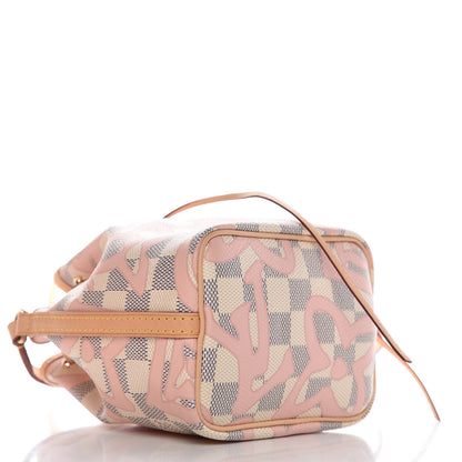 Louis Vuitton Damier Azur Tahitienne Nano Noe Rose Ballerine 5 of 10