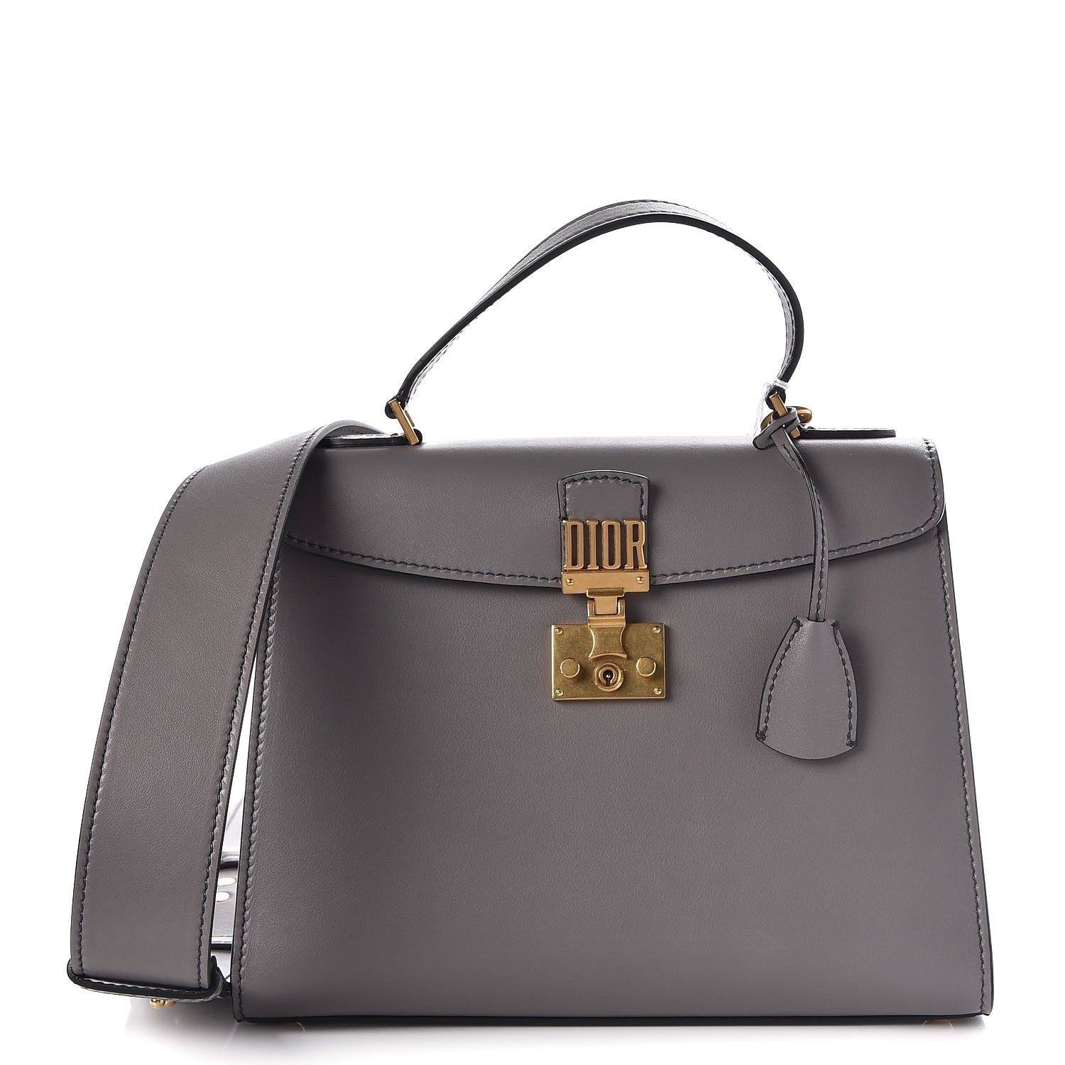 Christian Dior Calfskin Dioraddict Top Handle Iron Grey 1 of 8