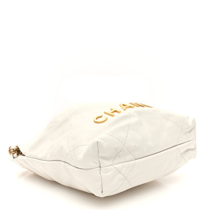 Chanel Shiny Calfskin Quilted Mini Chanel 22 White 3 of 9
