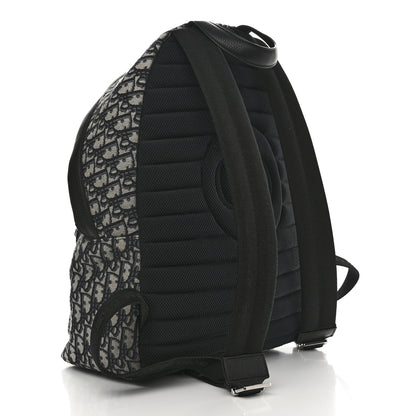 Christian Dior Oblique Calfskin Rider Backpack Beige Black 3 of 12