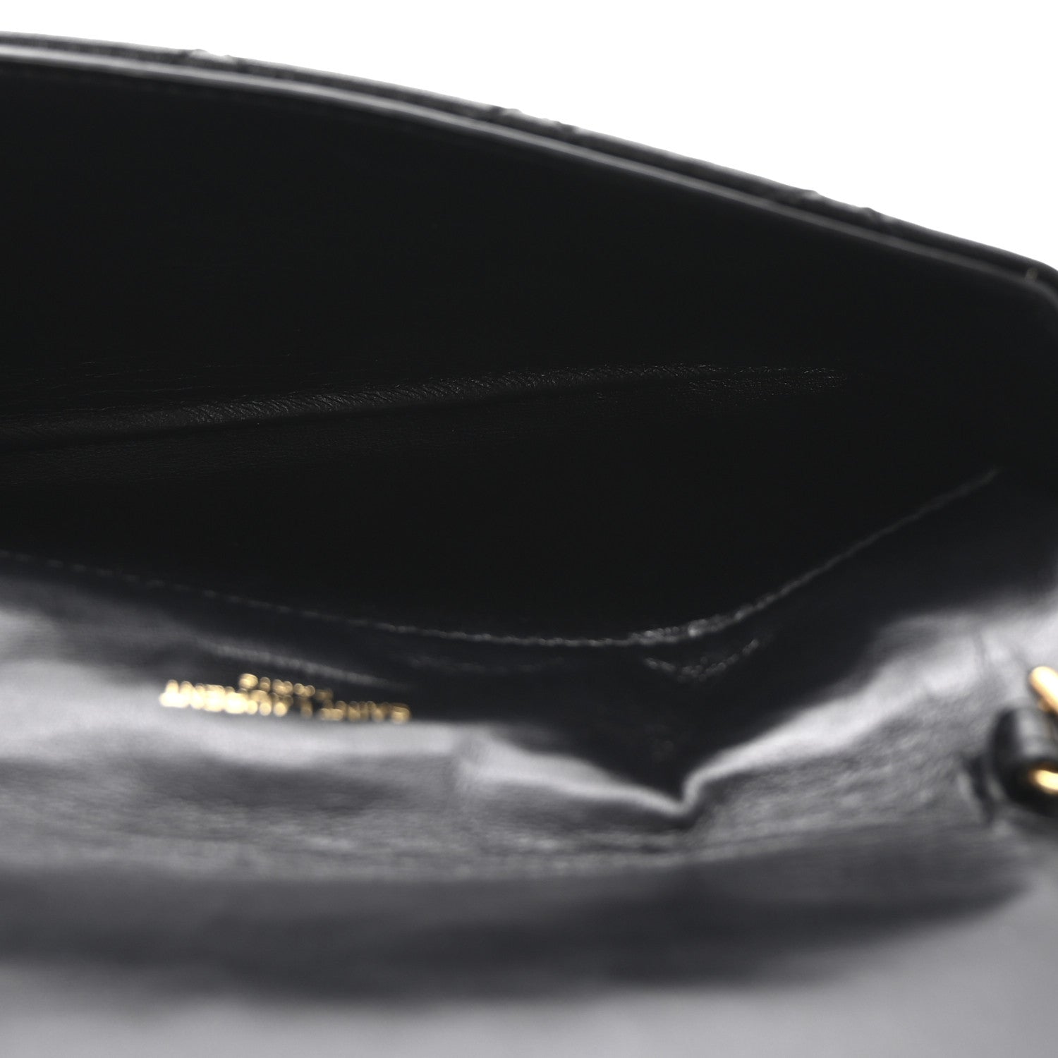 Saint Laurent Lambskin Quilted Gaby Phone Holder Crossbody Black 5 of 9