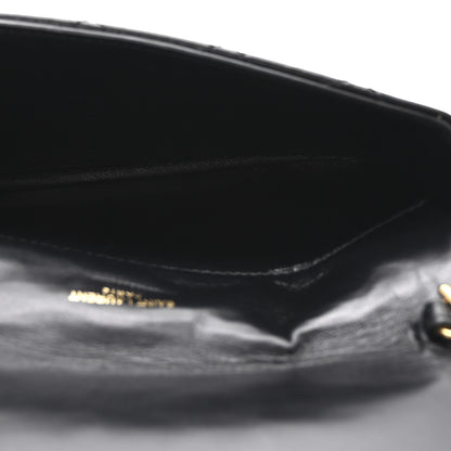 Saint Laurent Lambskin Quilted Gaby Phone Holder Crossbody Black 5 of 9