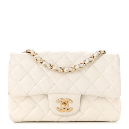Chanel Lambskin Quilted Mini Rectangular Flap White 1 of 11