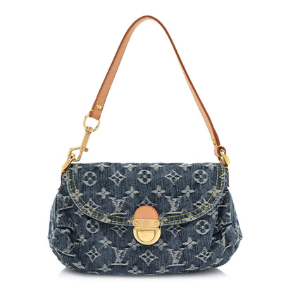 Louis Vuitton Monogram Denim Mini Pleaty Blue 1 of 9