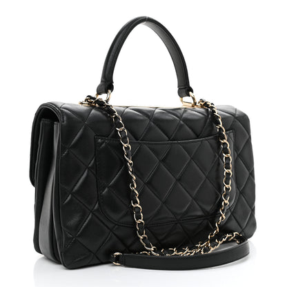 Chanel Lambskin Quilted Medium Trendy CC Flap Dual Handle Bag Black 3 of 12