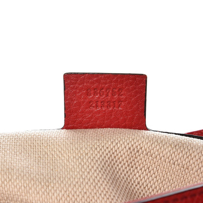 Gucci Pebbled Calfskin Medium Soho Flap Crossbody Tabasco Red 7 of 8