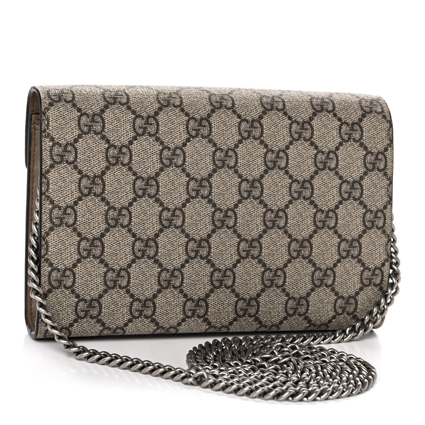 GG Supreme Monogram Mini Dionysus Chain Wallet Beige Taupe