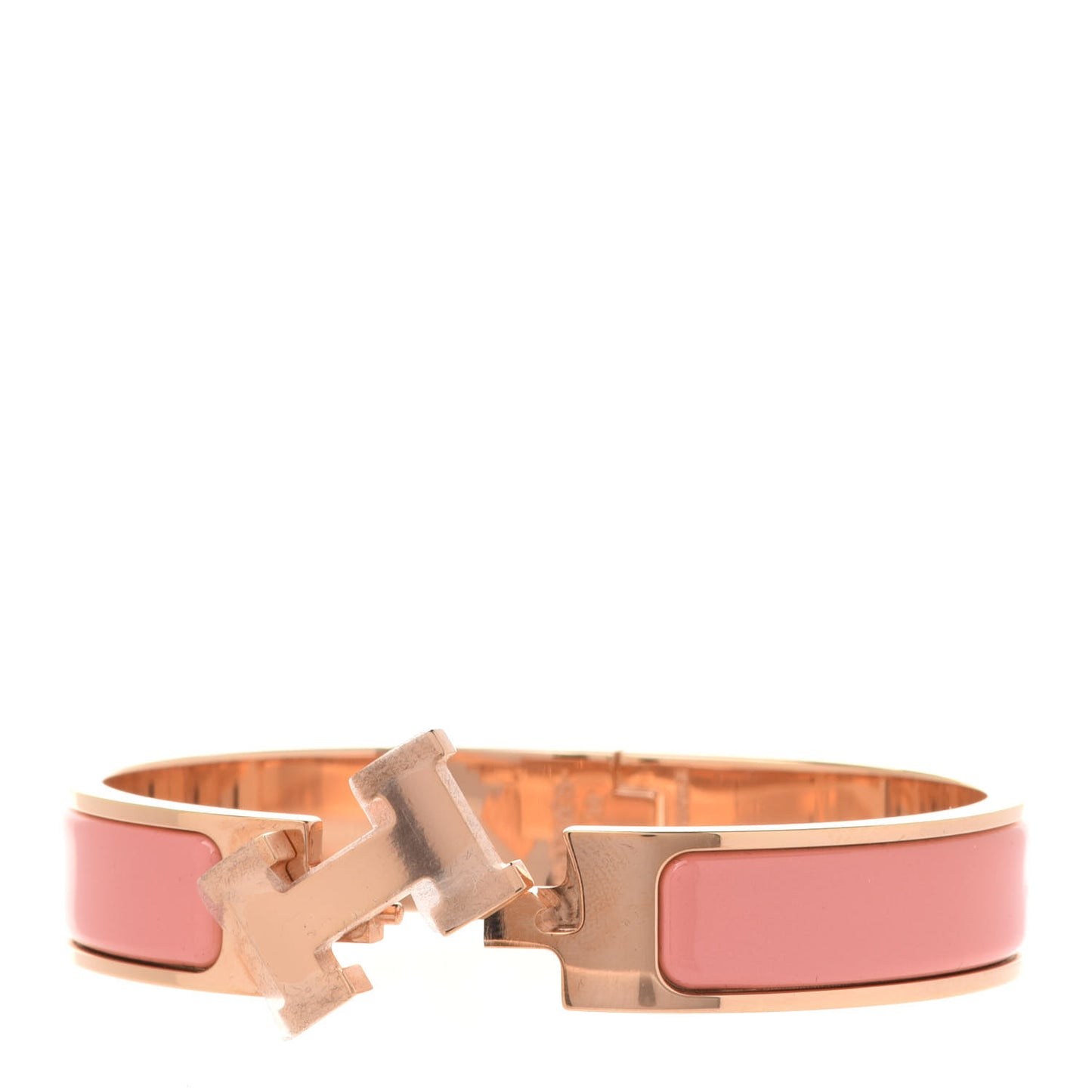 Enamel Narrow Clic Clac H Bracelet PM Rose Florida