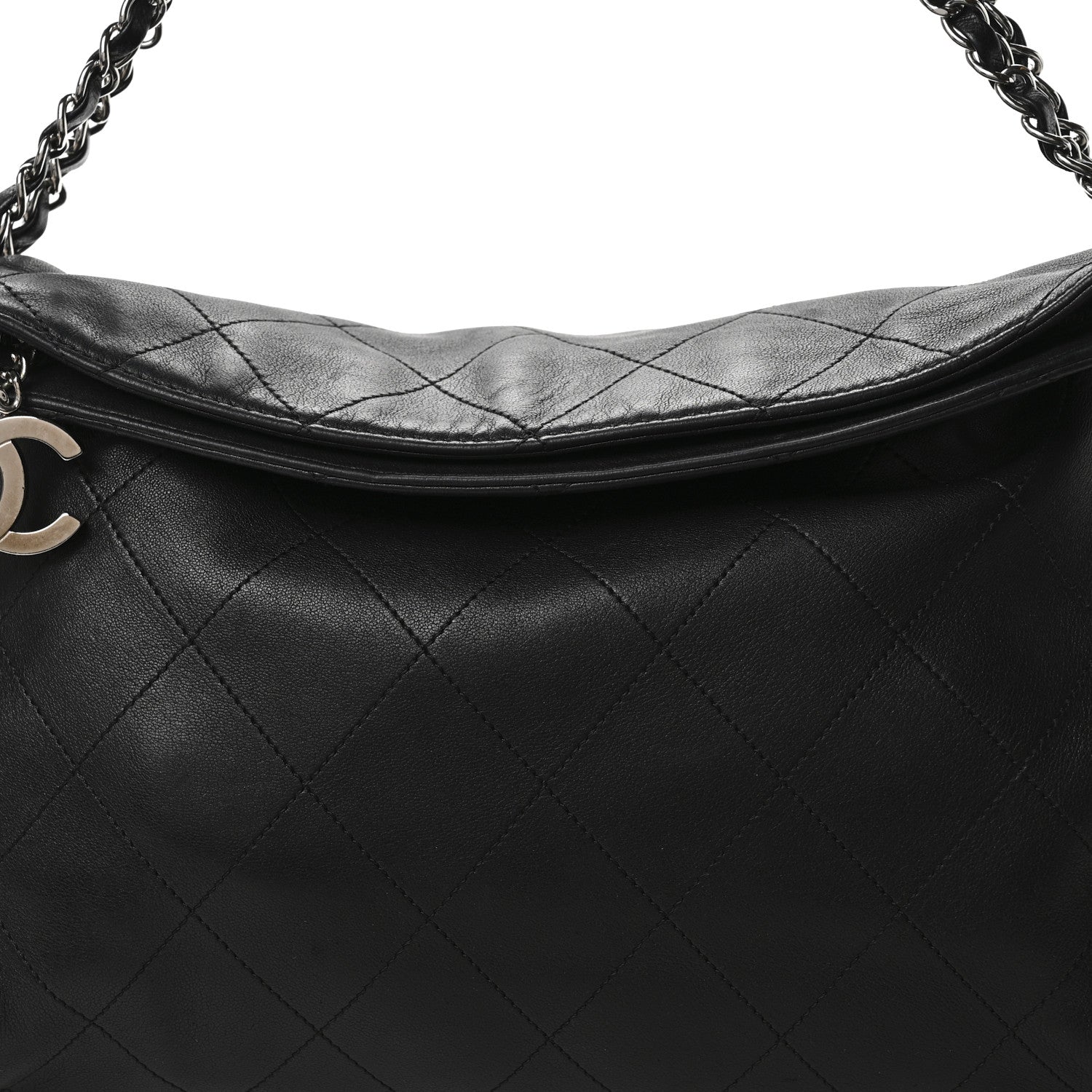 Chanel Lambskin Stitched Medium Ultimate Soft Tote Black 8 of 13