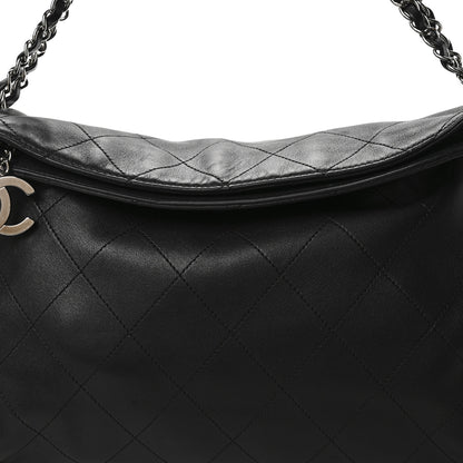 Chanel Lambskin Stitched Medium Ultimate Soft Tote Black 8 of 13