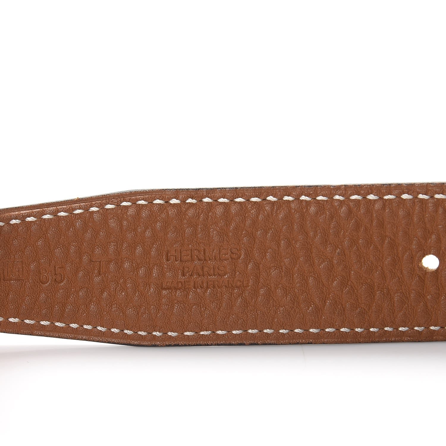 Hermes Box Togo 32mm Belt Strap 85 Black Gold 6 of 9