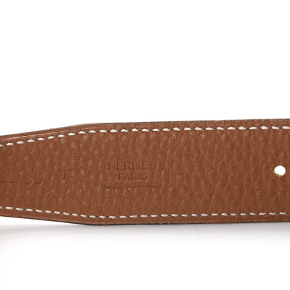 Hermes Box Togo 32mm Belt Strap 85 Black Gold 6 of 9