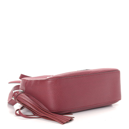 Gucci Pebbled Calfskin Studded Small Soho Disco Bag Soft Burgundy 4 of 9